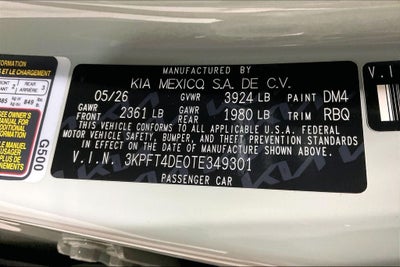 2026 Kia K4 LXS