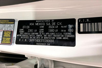 2026 Kia K4 LXS