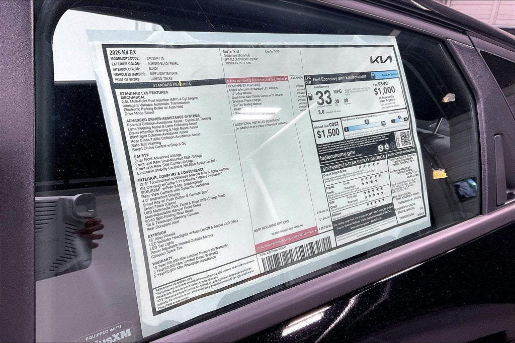 2026 Kia K4 EX