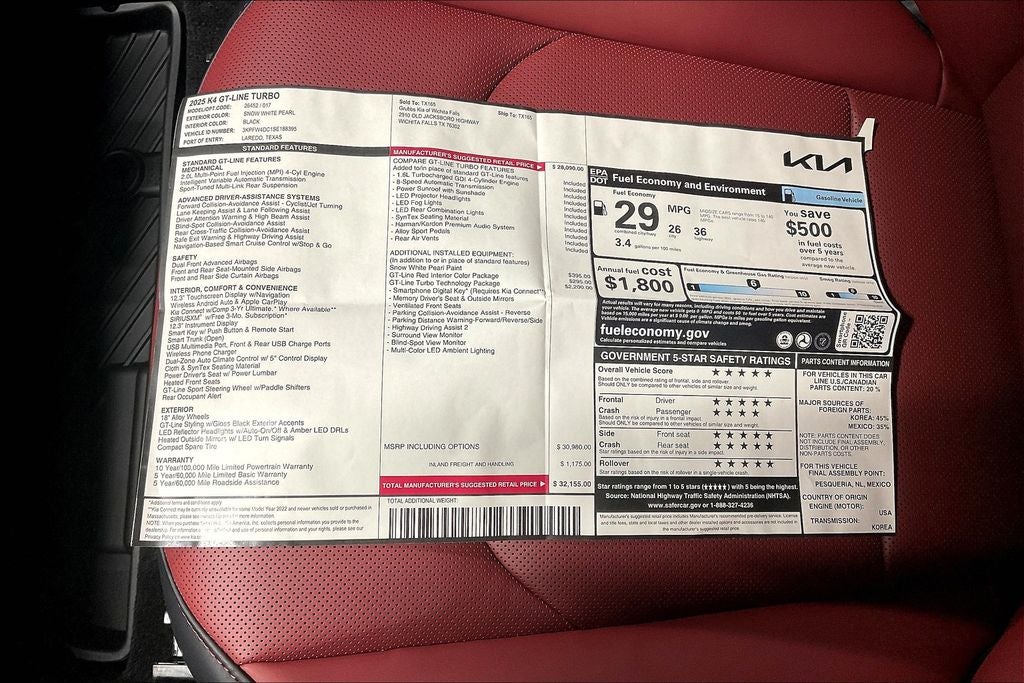 2025 Kia K4 GT-Line Turbo