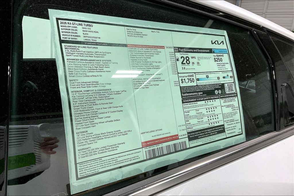 2026 Kia K4 GT-Line Turbo