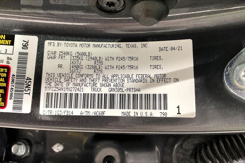 2021 Toyota Tacoma SR V6