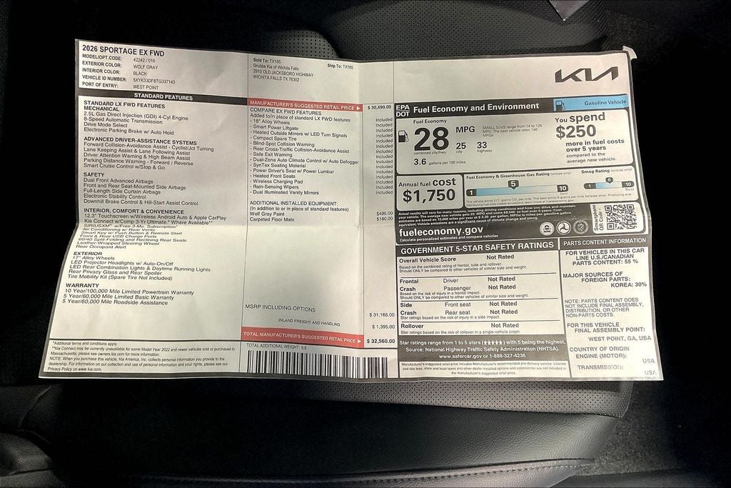 2026 Kia Sportage EX