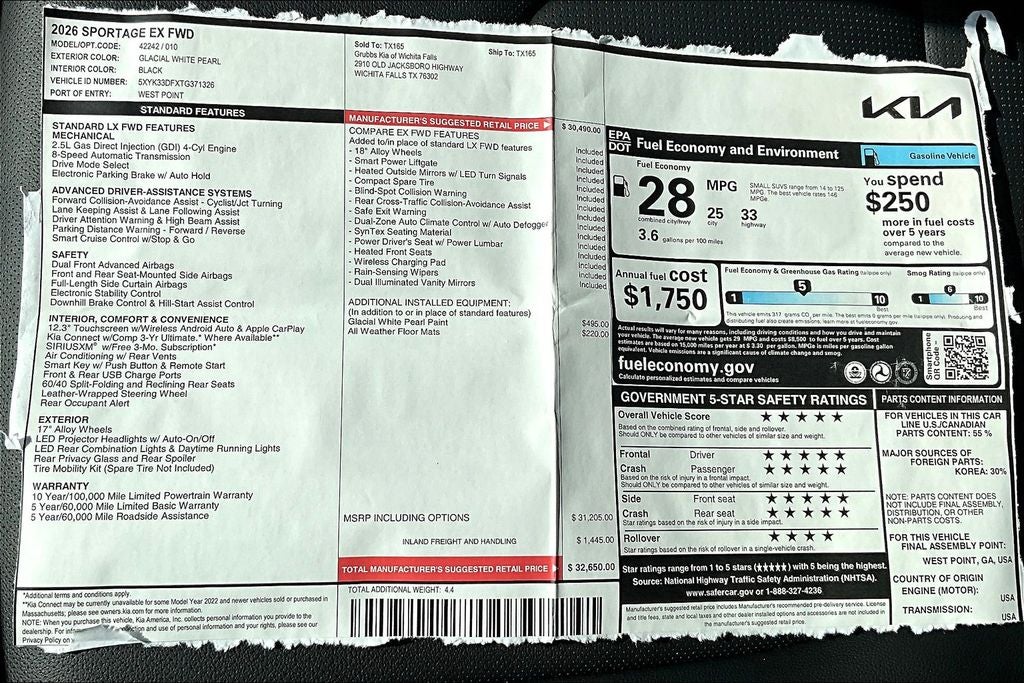 2026 Kia Sportage EX
