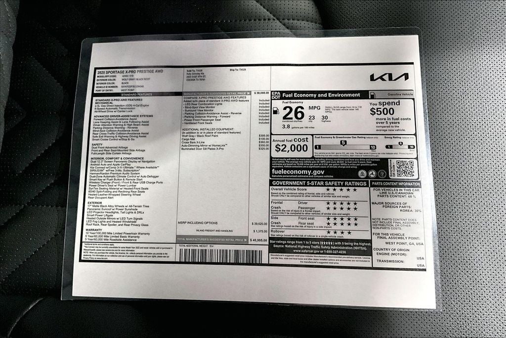 2025 Kia Sportage X-Pro Prestige