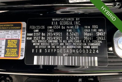 2027 Kia Telluride Hybrid X-Line SX