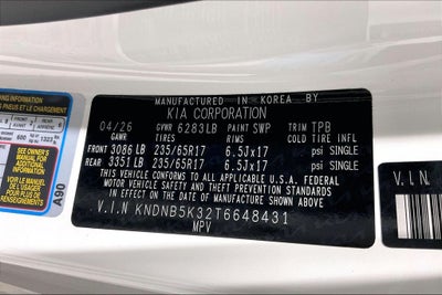 2026 Kia Carnival LXS
