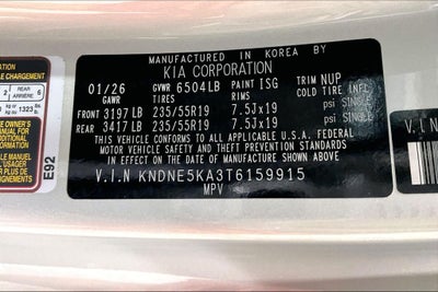 2026 Kia Carnival Hybrid SX