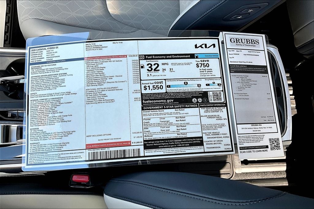 2026 Kia Carnival Hybrid SX