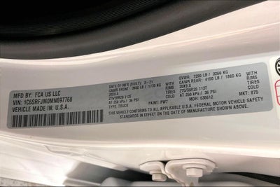 2021 RAM 1500 Laramie Crew Cab 4x4 5'7' Box