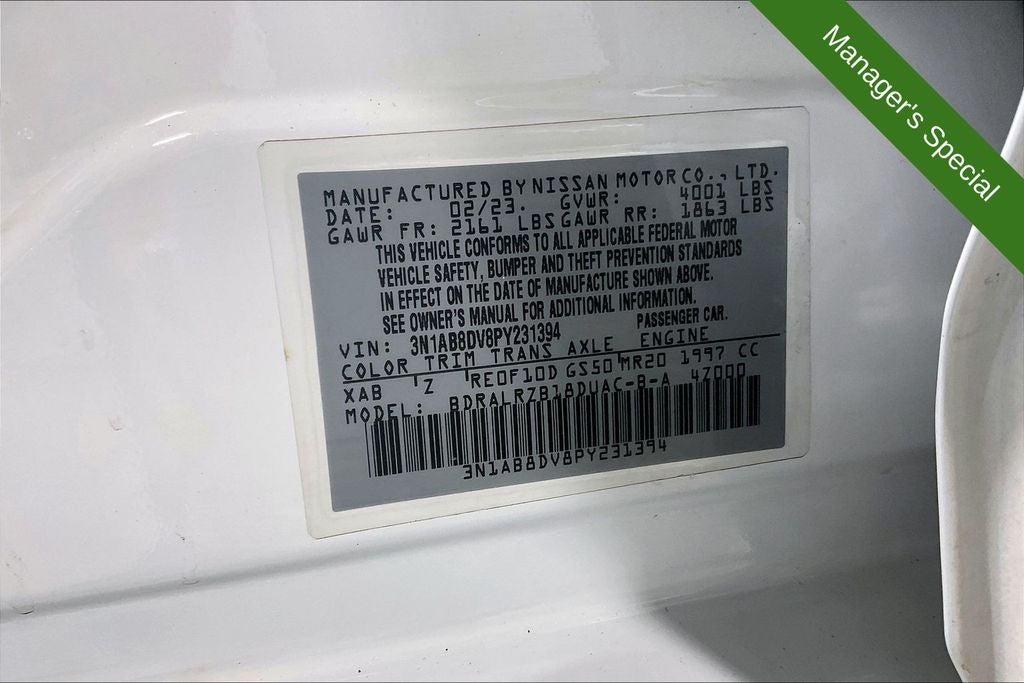 2023 Nissan Sentra SR Xtronic CVT