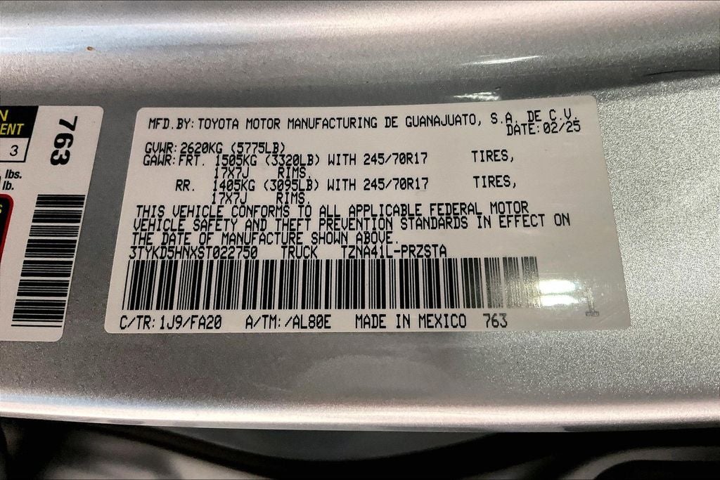 2025 Toyota Tacoma SR