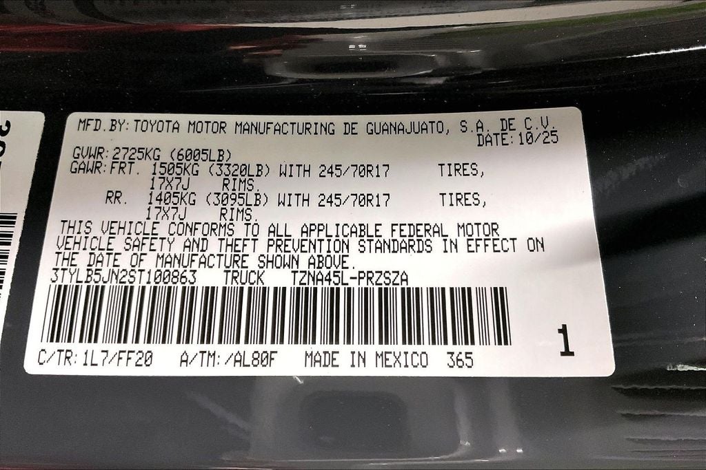 2025 Toyota Tacoma SR5