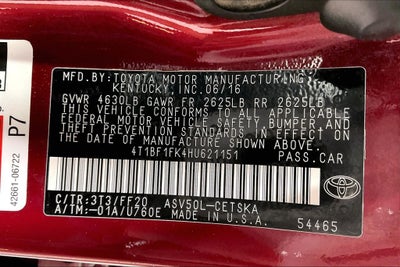 2017 Toyota Camry SE