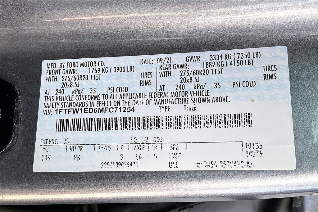 2021 Ford F-150 LARIAT