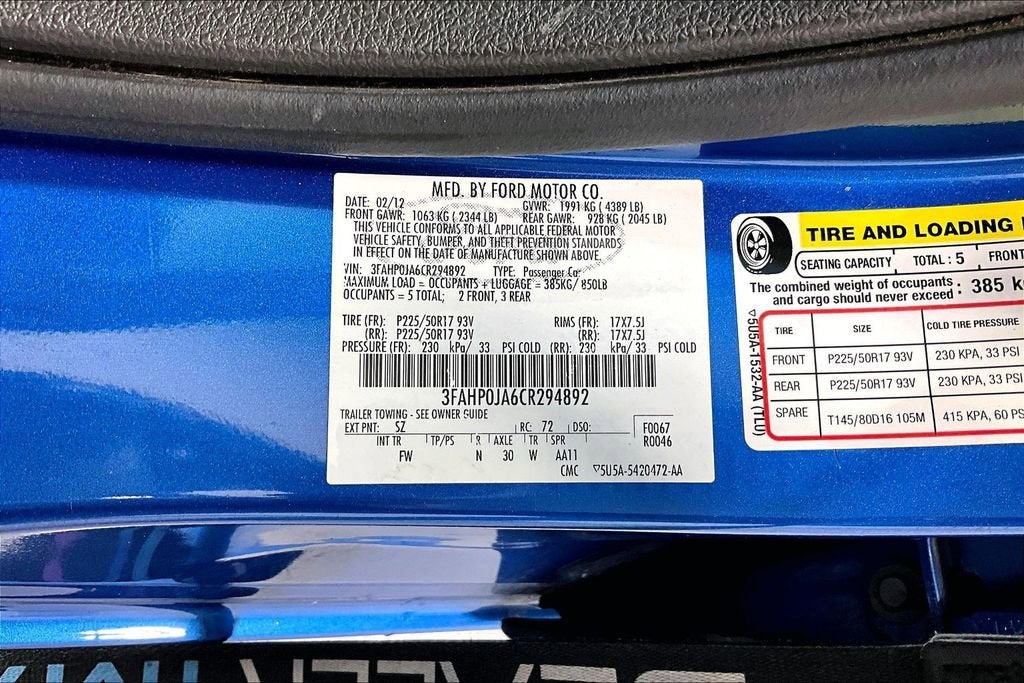 2012 Ford Fusion SEL